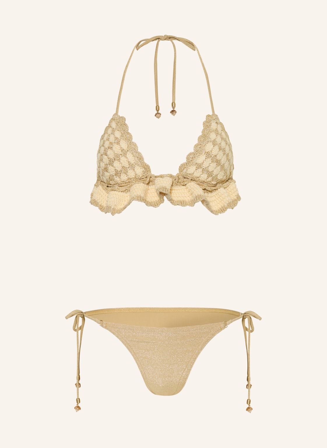 Zimmermann Triangel-Bikini Wanderlust Mit Glitzergarn gold von Zimmermann