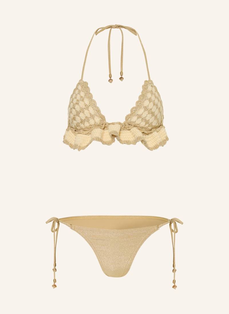 Zimmermann Triangel-Bikini Wanderlust Mit Glitzergarn gold von Zimmermann