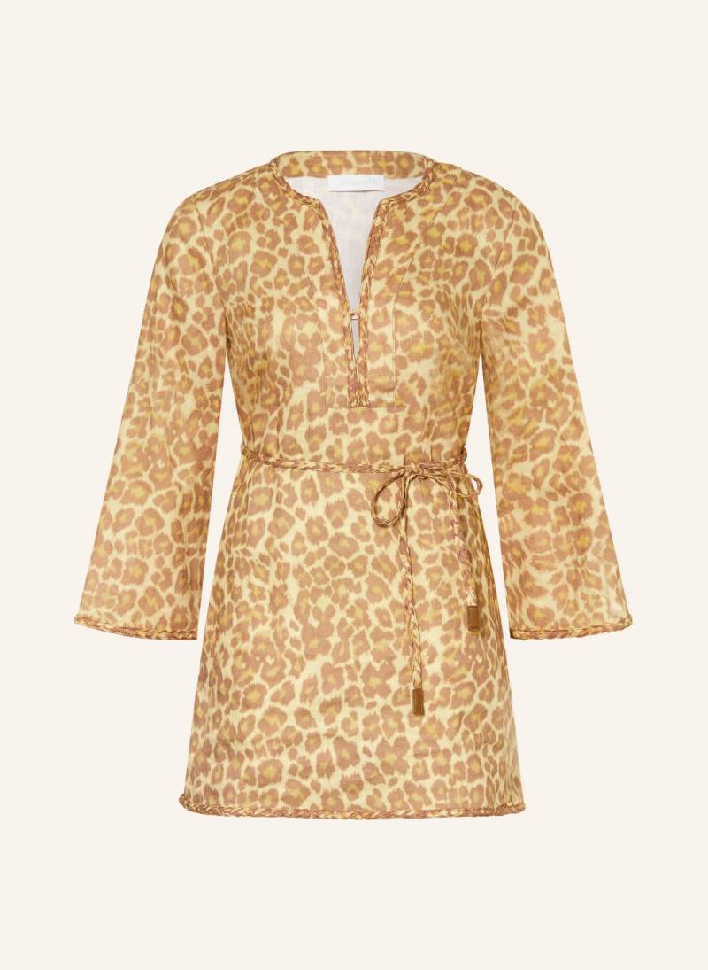 Zimmermann Tunika Awaken Aus Leinen gelb von Zimmermann