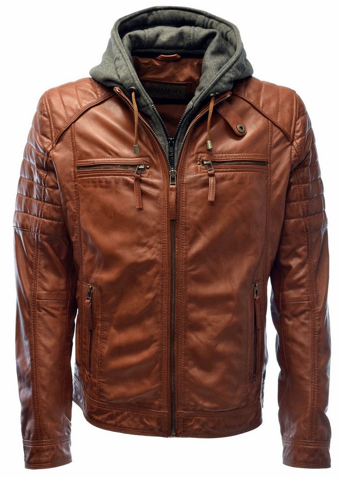 Zimmert Leather Lederjacke Carlo mit abnehmbarer Kapuze von Zimmert Leather