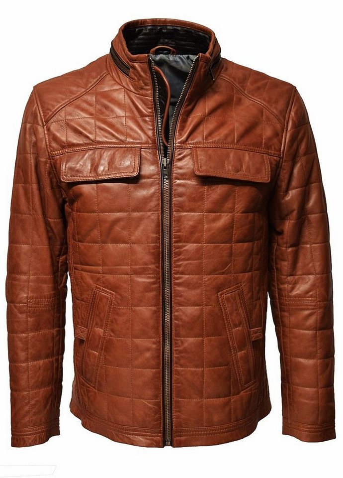 Zimmert Leather Lederjacke Colin gesteppte Winterjacke, mit Bicolor- Details von Zimmert Leather