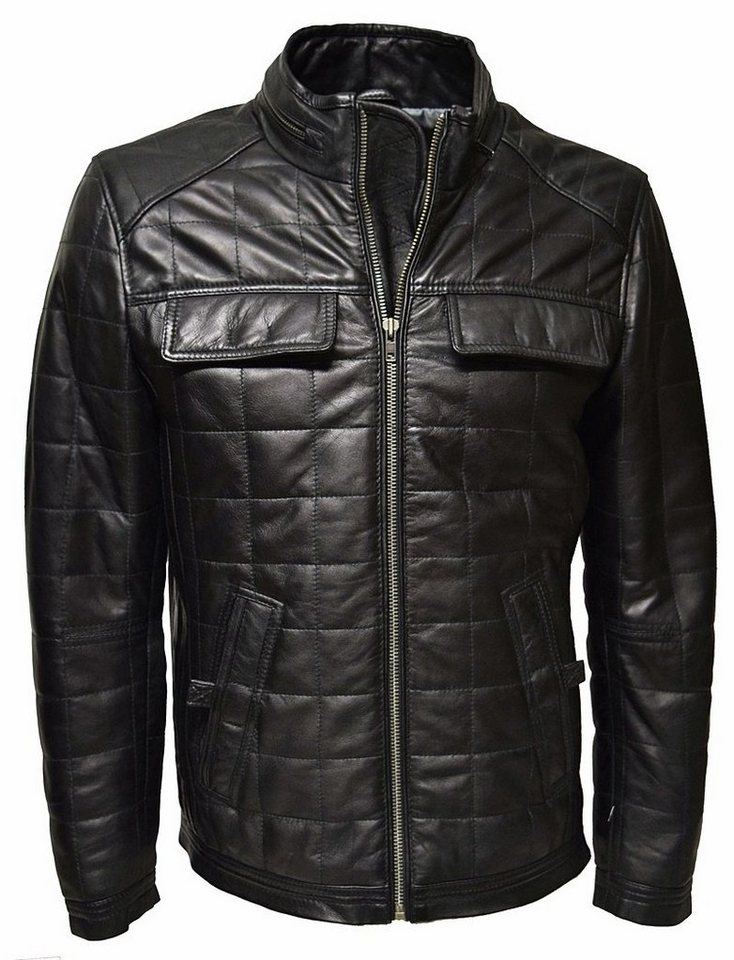 Zimmert Leather Lederjacke Colin gesteppte Winterjacke, mit Bicolor- Details von Zimmert Leather