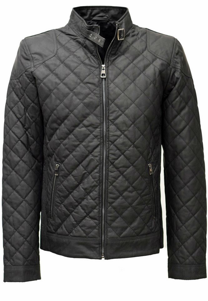 Zimmert Leather Lederjacke Michel Matt Schwarz oder vintage Braun Schwarz, Steppjacke Schwarz von Zimmert Leather