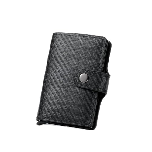 Zimohe Men's Wallet with Coin Compartment & RFID Protection, Slim Wallet Card Case Small, Men's Wallet, Compartments for Credit Cards, Black, Classic (Schwarz 1) von Zimohe
