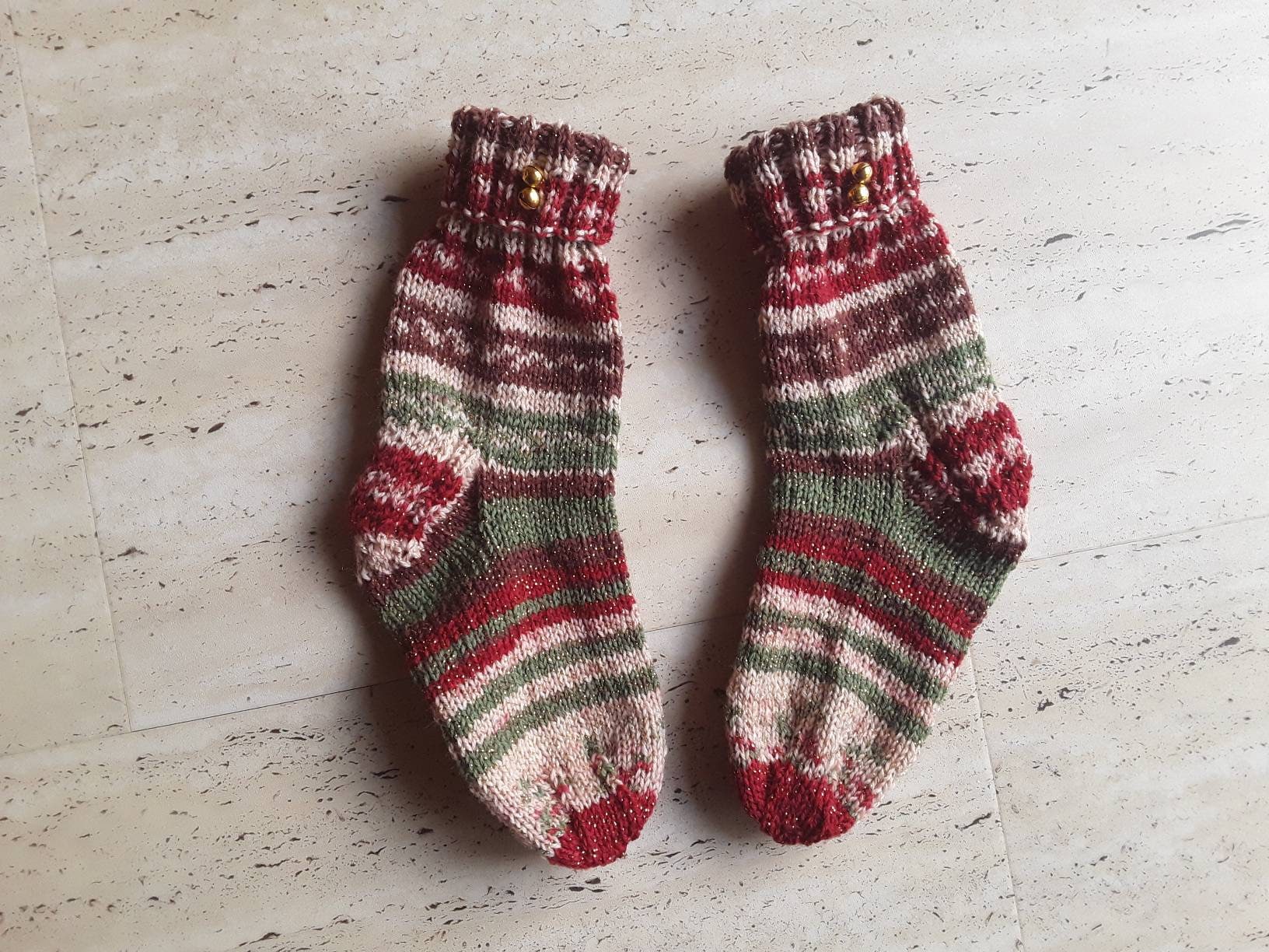 Weihnachtssöckchen Für Mädchen Größe 28/29 Mit Glöckchen von ZimpelKreationen