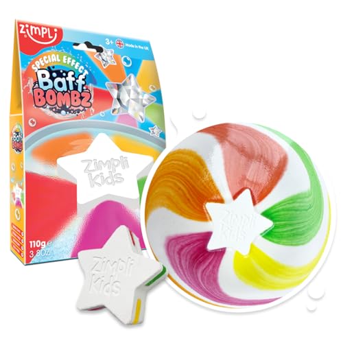 Große Stern Badebombe von Zimpli Kids, Mehrfarbig Spezialeffekt Badebombe Spielzeug Weihnachten Strumpffüller für Kinder Xmas Gift von Zimpli Kids