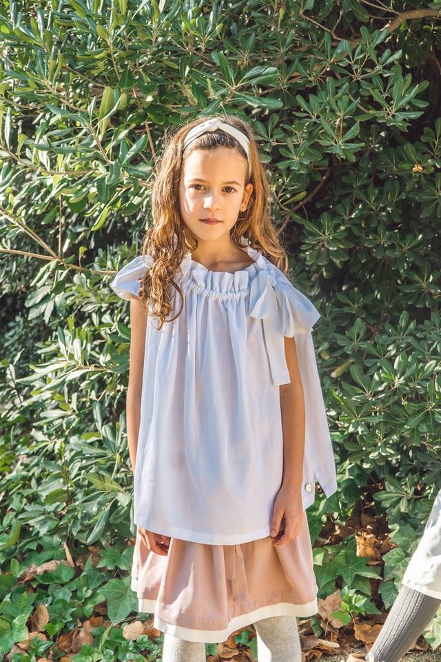 Zimt & Grün Kurzarmbluse Kurzarm-Bluse Eden aus weichem Lyocell Weiss aus softer Lyocell von Zimt & Grün