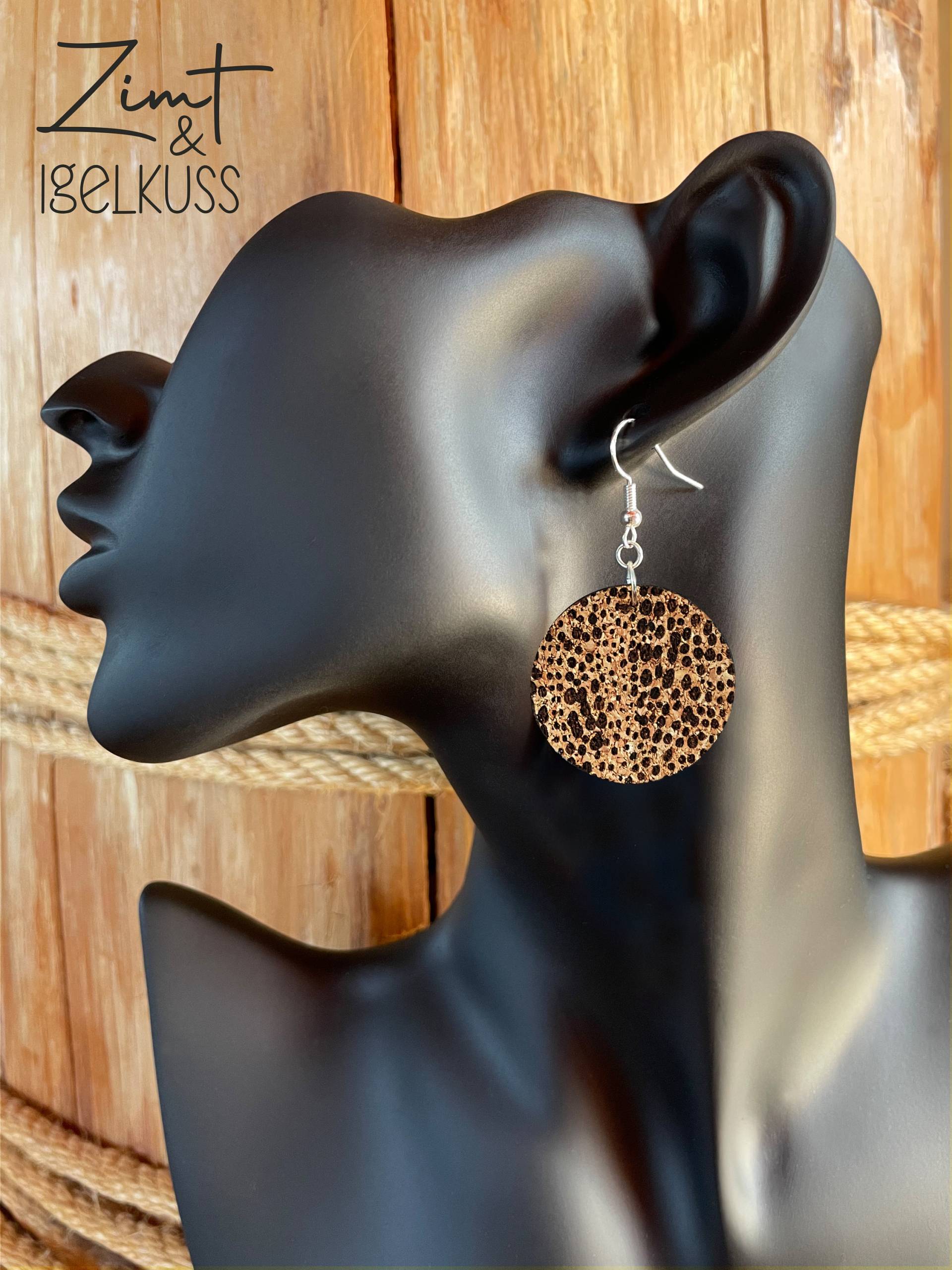 Kork Ohrringe Ohrhänger 925 Sterling Silber Gold Animal Print Wunschgravur Gepunktet Rund Geschenk Natur Gravur Geburtstag Kork Ohrringe Ohrhänger 925 Sterling Silber Gold Animal Print Wunschgravur Gepunktet Rund Geschenk Natur Gravur Geburtstag von ZimtundIgelkuss