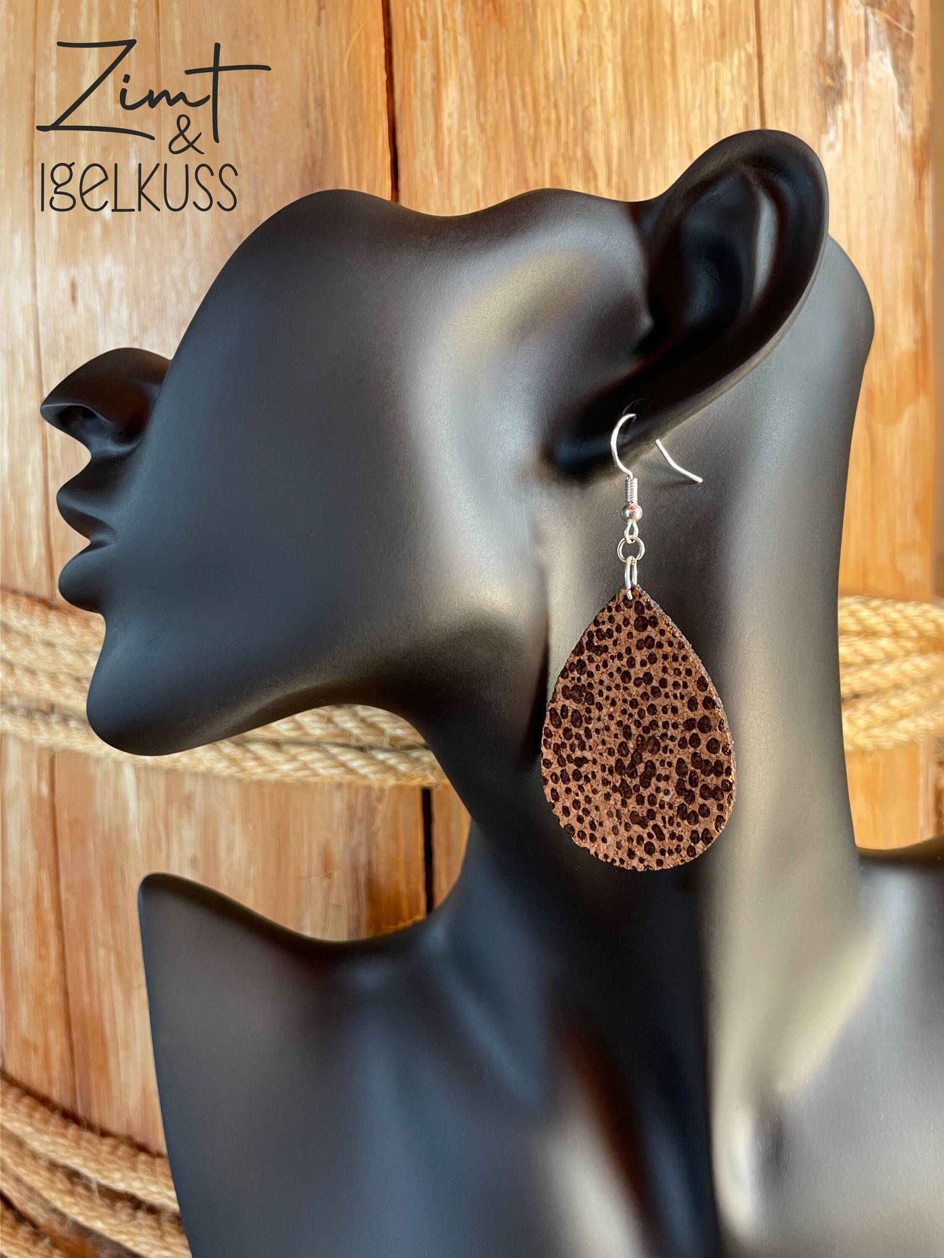 Kork Ohrringe Ohrhänger 925 Sterling Silber Gold Animal Print Wunschgravur Gepunktet Tropfen Geschenk Natur Gravur Geburtstag Kork Ohrringe Ohrhänger 925 Sterling Silber Gold Animal Print Wunschgravur Gepunktet Tropfen Geschenk Natur Gravur Geburtstag von ZimtundIgelkuss