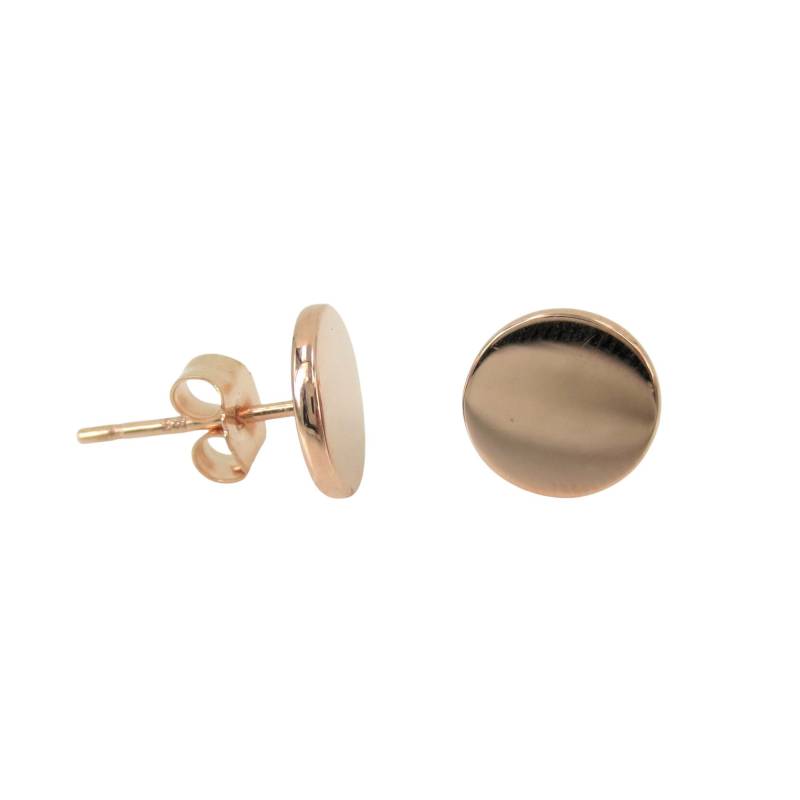 14K Rose Gold Kleine Disc Ohrstecker 14K Rose Gold Kleine Disc Ohrstecker von ZinaFineJewelry