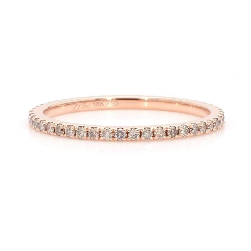 18K Rose Gold Champagner Diamant Ewigkeit Ehering 18K Rose Gold Champagner Diamant Ewigkeit Ehering von ZinaFineJewelry