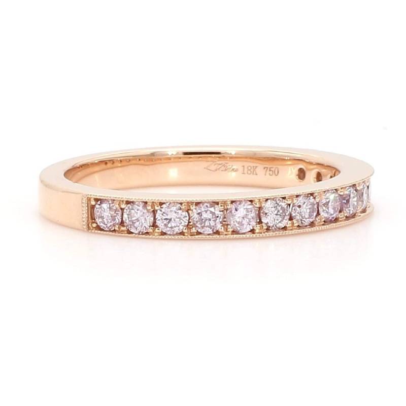 Rosa Diamant Ehering 0.48Ctw 18K Rosegold Milgrain Ring Rosa Diamant Ehering 0.48Ctw 18K Rosegold Milgrain Ring von ZinaFineJewelry