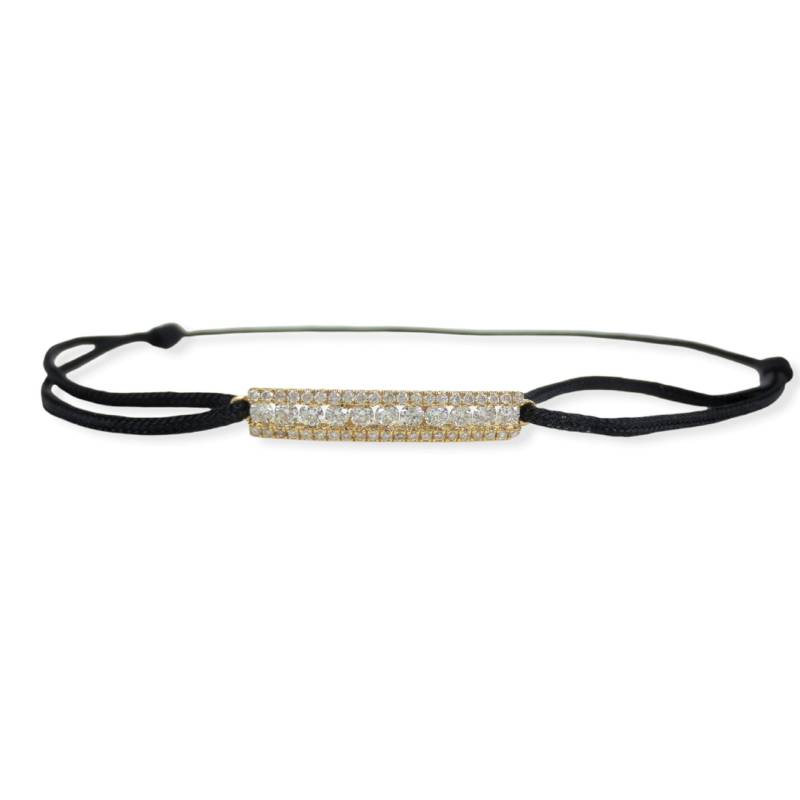 Diamond Bar Armband Mit Verstellbarer Seidenkordel Diamond Bar Armband Mit Verstellbarer Seidenkordel von ZinaFineJewelry