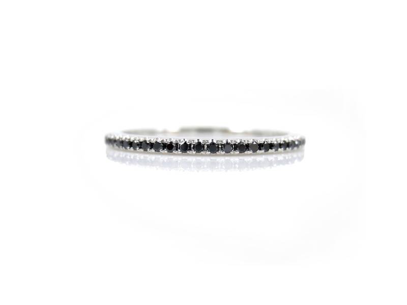 Micro Pavé Black Diamond Eternity Band - Stapelring 18K Weißgold Micro Pavé Black Diamond Eternity Band - Stapelring 18K Weißgold von ZinaFineJewelry