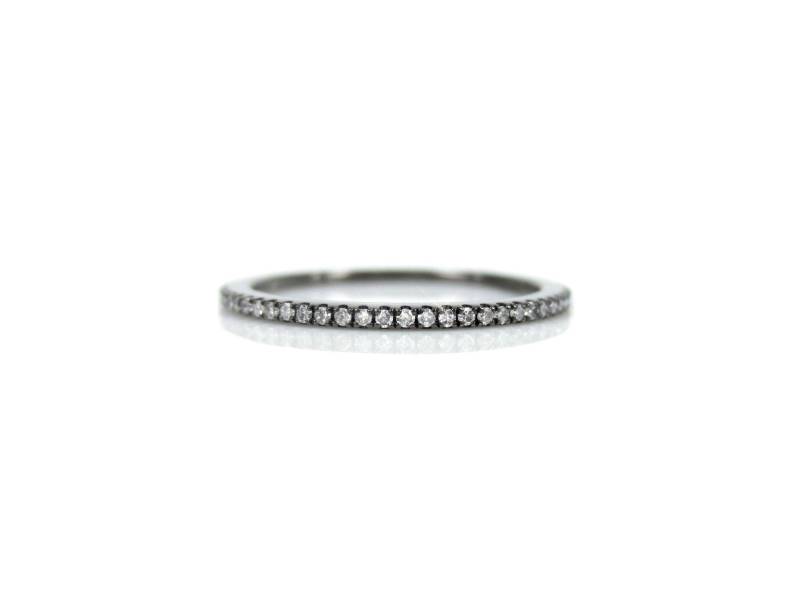 Micro Pave Diamant Ewigkeit 18K Schwarzgold Band - Stapelbar Verlobung Vintage Inspiriert Micro Pave Diamant Ewigkeit 18K Schwarzgold Band - Stapelbar Verlobung Vintage Inspiriert von ZinaFineJewelry