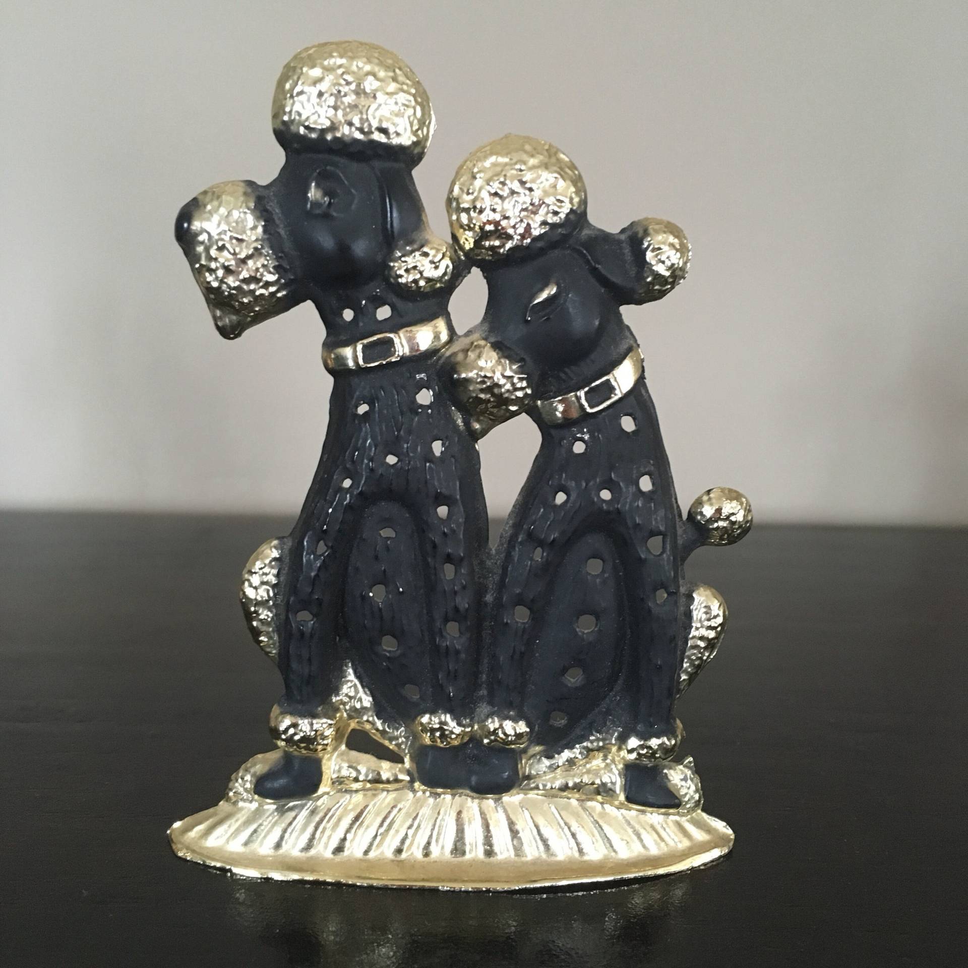 Vintage Schwarze Pudel Ohrringhalter von ZingaraEmporium