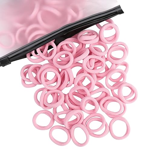 Zingso Baby Haargummi Mädchen, 100 Stuck Mini Weiche Nylon Haarschleifen Haarbänder Mädchen Kinder Haargummi Zopfgummis Mädchen Hair Ties Kleine Haargummis für Klein Mädchen Reichliche Farbwahl von Zingso