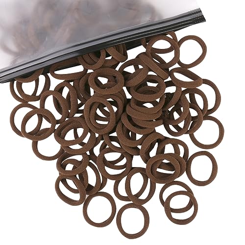 Zingso Baby Haargummi Mädchen, 100 Stuck Mini Weiche Nylon Haarschleifen Haarbänder Mädchen Kinder Haargummi Zopfgummis Mädchen Hair Ties Kleine Haargummis für Klein Mädchen Reichliche Farbwahl von Zingso