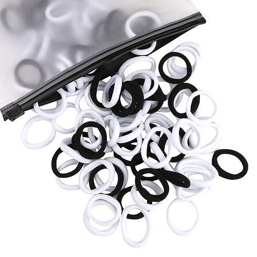 Zingso Baby Haargummi Mädchen, 100 Stuck Mini Weiche Nylon Haarschleifen Haarbänder Mädchen Kinder Haargummi Zopfgummis Mädchen Hair Ties Kleine Haargummis für Klein Mädchen Reichliche Farbwahl von Zingso