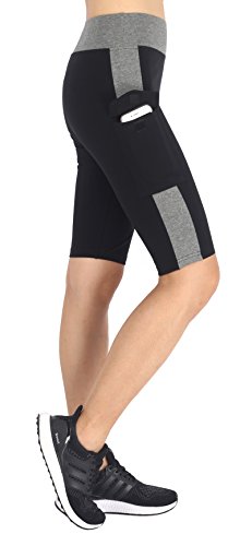 Zinmore Damen Knielange Strumpfhose Yoga Shorts Workout Pants Running Leggings mit Taschen - - Mittel von Zinmore