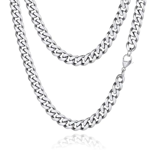 Zinvefa Herren Panzerkette kette Halskette 3/5/7/9mm Breit Herren Damen Panzerkette Edelstahl Silberkette Herren Halskette Silberkette Goldkette Länge 45-60CM Zinvefa Herren Panzerkette kette Halskette 3/5/7/9mm Breit Herren Damen Panzerkette Edelstahl Silberkette Herren Halskette Silberkette Goldkette Länge 45-60CM von Zinvefa