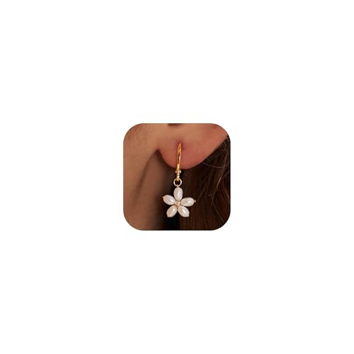 Blume Perlen Drop Ohrringe für Frauen Handgefertigte Blumen Hängen Perlen Schmuck Elegante Perlen Ohrringe für Geschenk von Zinx