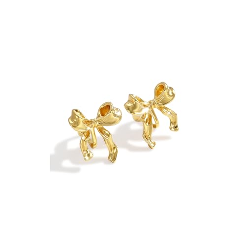 Bogen Ohrringe für Frauen Gold Perlen Clip auf Weihnachten Ohrringe Trendy Sachen für Frauen 2025 von Zinx