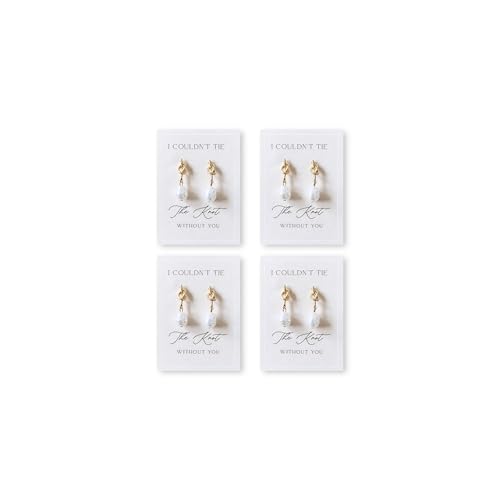 Brautjungfern Ohrringe Set Gold Knot Pearl Studs für Frauen Hochzeitsfeier Vorschlag Geschenkbox Stuffers Schmuck von Zinx