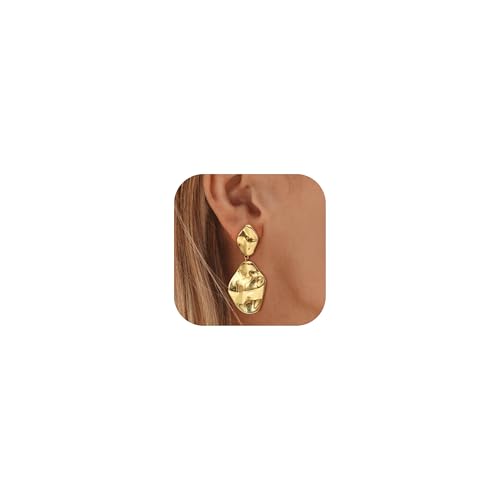 Gold Aussage Ohrringe für Frauen Teardrop Drop unregelmäßige Form Stud Design Mode Schmuck Geschenk Gold Aussage Ohrringe für Frauen Teardrop Drop unregelmäßige Form Stud Design Mode Schmuck Geschenk von Zinx