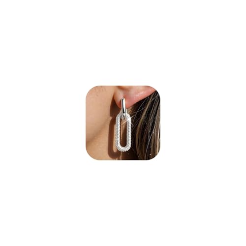 Paperclip Ohrringe für Frauen hängen leichte Kette Link Design Trendy 2025 Mode Schmuck Geschenk Paperclip Ohrringe für Frauen hängen leichte Kette Link Design Trendy 2025 Mode Schmuck Geschenk von Zinx