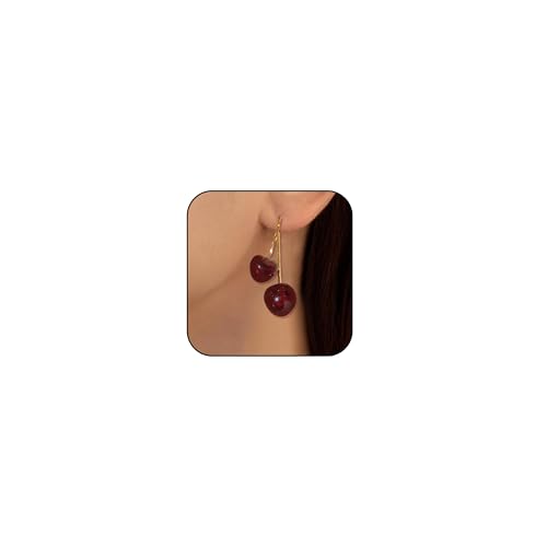 Strass Kirsche Ohrringe für Frauen Kirsche Stud Ohrringe 3D Rote Kirschen Ohrring Ohrring für Frauen Kirschen Schmuck Geschenke Strass Kirsche Ohrringe für Frauen Kirsche Stud Ohrringe 3D Rote Kirschen Ohrring Ohrring für Frauen Kirschen Schmuck Geschenke von Zinx