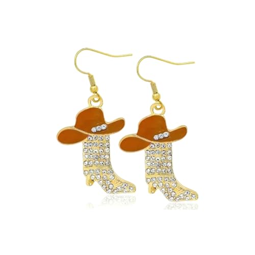 Western Outfit für Frauen Gold Strass Boho Ohrringe Country Konzert Kleidung Hängen Zubehör für Frauen von Zinx