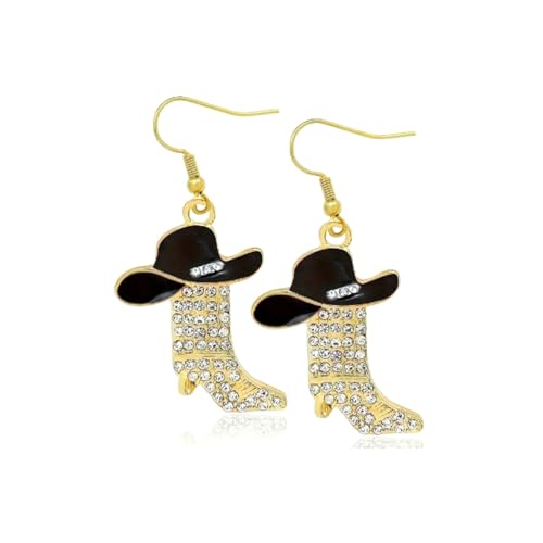 Western Outfit für Frauen Gold Strass Boho Ohrringe Country Konzert Kleidung Hängen Zubehör für Frauen von Zinx