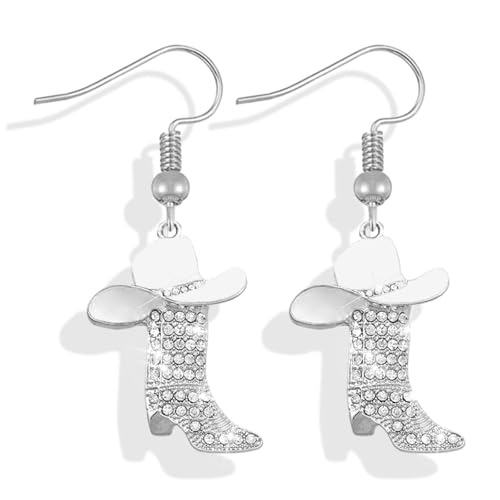 Western Outfit für Frauen Silber Strass Boho Ohrringe Country Konzert Kleidung Hängen Zubehör für Frauen von Zinx