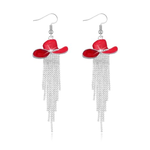 Westliche Ohrringe für Frauen Silber Boho hängende Tassel Schmuck Country Konzert Outfit Zubehör Ethnischer Stil Aussage Ohrringe von Zinx