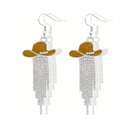 Westliche Ohrringe für Frauen Silber Boho hängende Tassel Schmuck Country Konzert Outfit Zubehör Ethnischer Stil Aussage Ohrringe von Zinx