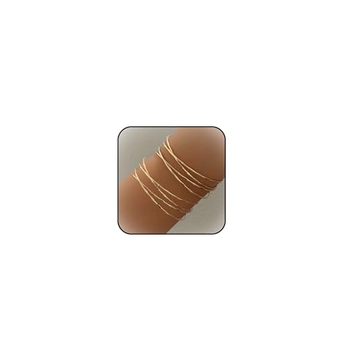 Zinx 2 Stück Minimalistische Spule Armband Verstellbar Armreif Arm Manschette Armband Minimalistische Armmanschette Offene Elegante Armband für Frauen-GD von Zinx