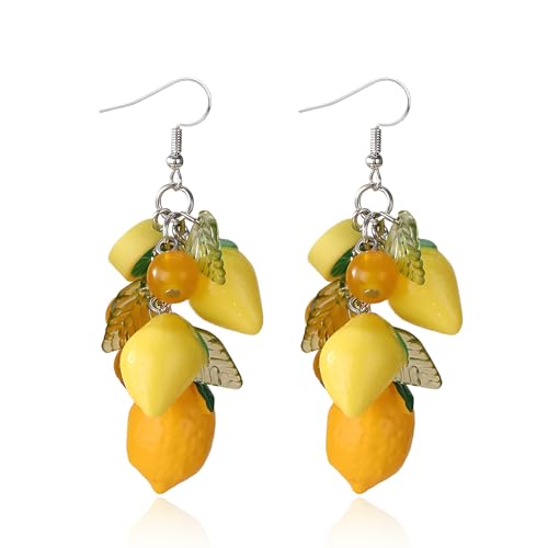 Zitrone Erdbeere Trauben Ohrringe für Frauen 3D Zitronen Ohrringe Obst Ohrring Hangle Halloween Zitronen Kostüm Outfits Zitrone Zubehör Schmuck Geschenke Zitrone Erdbeere Trauben Ohrringe für Frauen 3D Zitronen Ohrringe Obst Ohrring Hangle Halloween Zitronen Kostüm Outfits Zitrone Zubehör Schmuck Geschenke von Zinx
