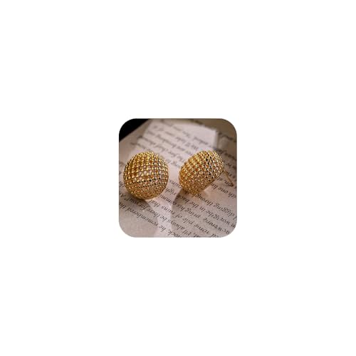 14K Vergoldetes Hohlkuge Ohrringe und Ring Set, Retro Ohrringe mit Runden Modische und Vielseitige Schmuck Sets für Damen 14K Vergoldetes Hohlkuge Ohrringe und Ring Set, Retro Ohrringe mit Runden Modische und Vielseitige Schmuck Sets für Damen von Zinzin