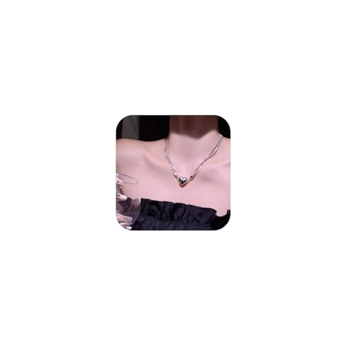 Zinzin Doppellagige Silberne Herz Halskette, Stapelbare HerzHalskette aus Metall Modeaccessoires für Frauen Zinzin Doppellagige Silberne Herz Halskette, Stapelbare HerzHalskette aus Metall Modeaccessoires für Frauen von Zinzin