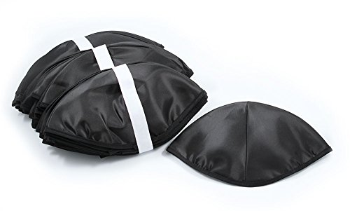 Zion Judaica Shul Kippahs Bulk Rayon Synagogue Kippot ungefüttert Yarmulkas 144 Stück, Schwarz, Einheitsgr��e von Zion Judaica Ltd