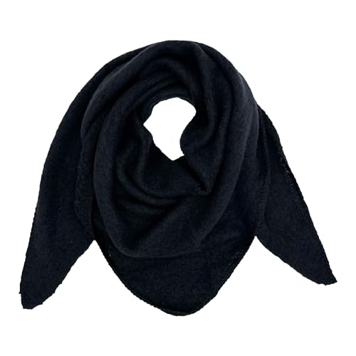 Ziona Damenschal leicht Winter Herbst Dreiecksschal weich XXL Winterschal (Schwarz) von Ziona