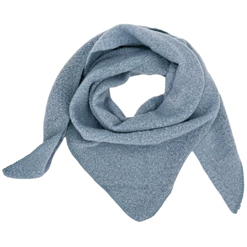 Ziona Damenschal leicht Winter Herbst Dreiecksschal weich XXL Winterschal 202 x 82cm (Hellblau) von Ziona