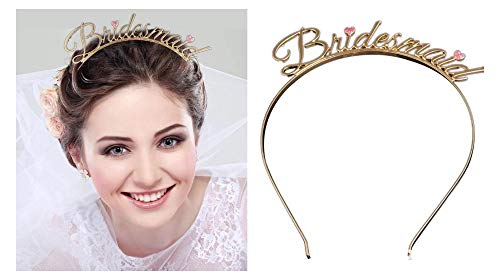 Ziory Goldene Tiara für Brautjungfer, Hochzeit, Brautparty, Junggesellinnenabschied, Strass, Legierung, Tiara für Mädchen Ziory Goldene Tiara für Brautjungfer, Hochzeit, Brautparty, Junggesellinnenabschied, Strass, Legierung, Tiara für Mädchen von Ziory