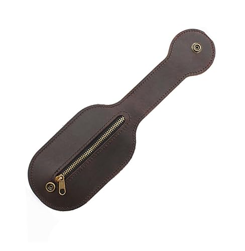 Herren Mini Leder müNze GeldböRse Selbstverteidigung GüRteltasche, Leder schläGer Boston Coin Change Bag Kann In Eine Ledertasche Gelegt Oder Auf Einen GüRtel Gewickelt Werden. (Kaffeefarbe) von Zipits