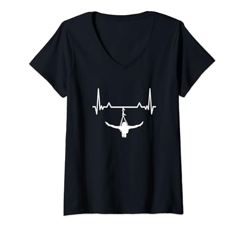 Damen Zipline Ziplining Zipline Zipwire T-Shirt mit V-Ausschnitt Damen Zipline Ziplining Zipline Zipwire T-Shirt mit V-Ausschnitt von Zipline Ziplining Zipline Zipwire