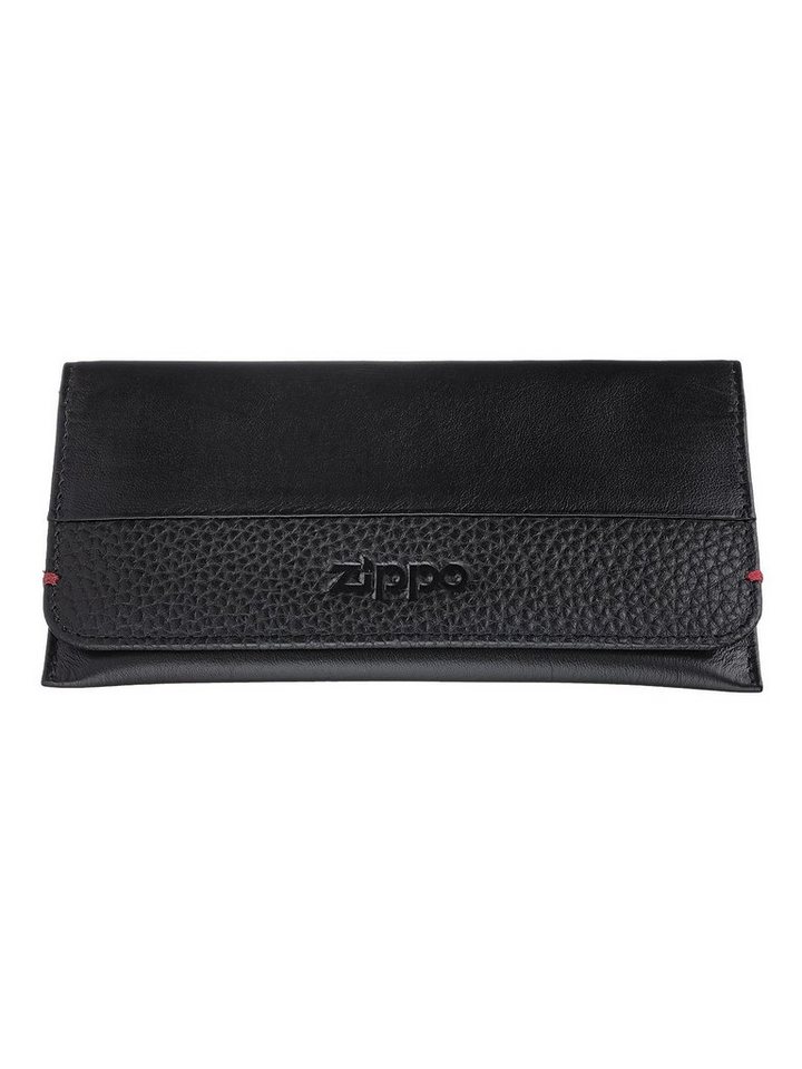 Zippo Kulturbeutel Tabakbeutel Nappaleder schwarz, Echtleder von Zippo