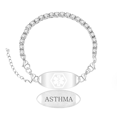 Verstellbares Armband aus Zirkonia-Edelstahl | Unisex-Notfallkontakt-ID-Armband mit graviertem ICE-Tag | Bequemer Gesundheits-ID-Schmuck Verstellbares Armband aus Zirkonia-Edelstahl | Unisex-Notfallkontakt-ID-Armband mit graviertem ICE-Tag | Bequemer Gesundheits-ID-Schmuck von Zircobic