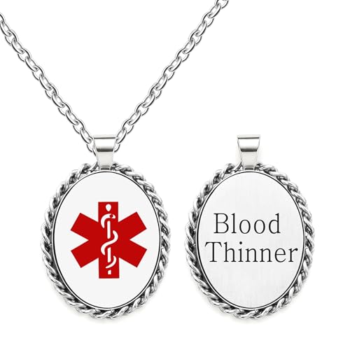 Zircobic Blutverdünner medizinischer Alarmanhänger – Wasserdichter Edelstahl-Anhänger mit lasergraviertem ID-Tag, Unisex-Design für den täglichen Gebrauch oder den Außeneinsatz Zircobic Blutverdünner medizinischer Alarmanhänger – Wasserdichter Edelstahl-Anhänger mit lasergraviertem ID-Tag, Unisex-Design für den täglichen Gebrauch oder den Außeneinsatz von Zircobic