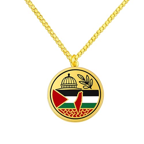 Zircobic | Halskette mit Befreiungsmotiv | Ethno-Anhänger aus Edelstahl | Olivenzweig eingraviert | Schmuck für kulturelle Einheit | Perfekt für den Alltag und den Stolz auf das kulturelle Erbe Zircobic | Halskette mit Befreiungsmotiv | Ethno-Anhänger aus Edelstahl | Olivenzweig eingraviert | Schmuck für kulturelle Einheit | Perfekt für den Alltag und den Stolz auf das kulturelle Erbe von Zircobic